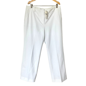 TALBOTS  Pants White HERITAGE Lined  Straight Leg Full-length.New 14